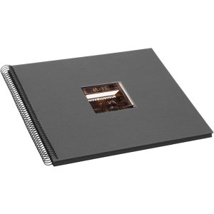 Goldbuch Album a spirale Bella Vista grigio 34x30 cm 40 pagine nere