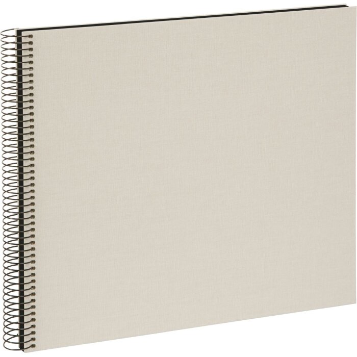 Album a spirale Bella Vista grigio sabbia 35x30 cm pagine nere