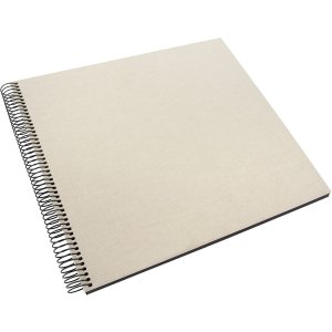 Album a spirale Bella Vista grigio sabbia 35x30 cm pagine nere