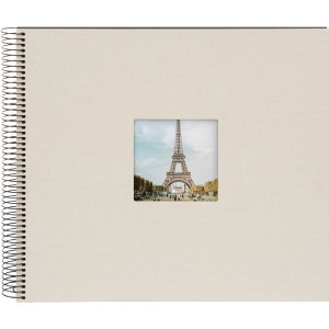 Album a spirale Goldbuch Bella Vista grigio sabbia 34x30 cm 40 pagine nere
