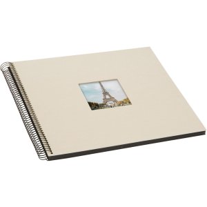 Album a spirale Goldbuch Bella Vista grigio sabbia 34x30 cm 40 pagine nere
