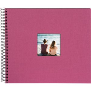 Album a spirale Goldbuch Bella Vista fucsia 34x30 cm 40 pagine nere