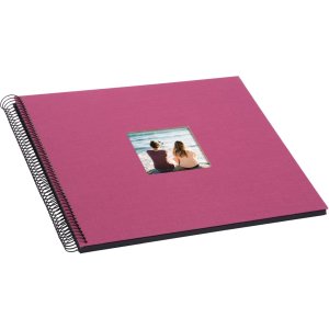 Album a spirale Goldbuch Bella Vista fucsia 34x30 cm 40 pagine nere
