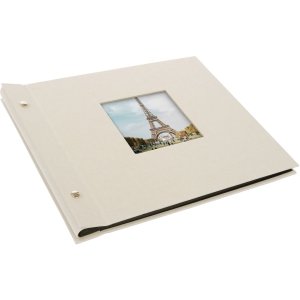 Goldbuch Album a vite Bella Vista grigio sabbia 30x25 cm 40 pagine nere