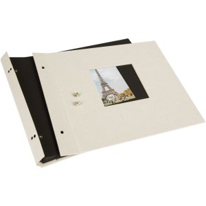 Goldbuch Album a vite Bella Vista grigio sabbia 30x25 cm 40 pagine nere