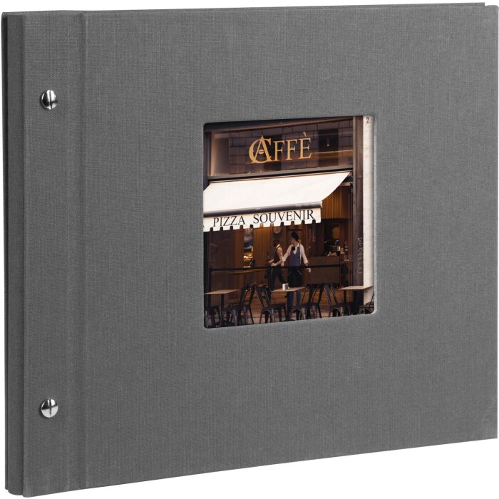 Goldbuch Album a vite Bella Vista grigio 30x25 cm 40 pagine nere