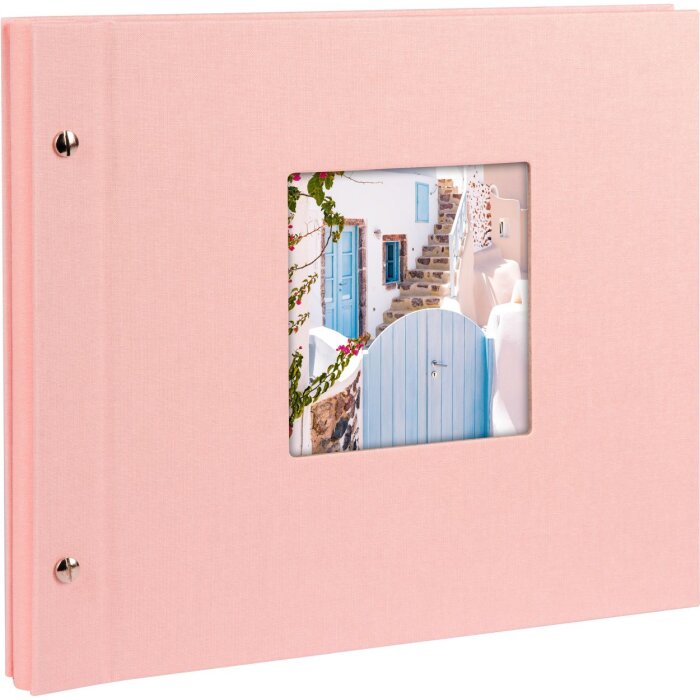 Album a vite Bella Vista rosé 30x25 cm pagine bianche