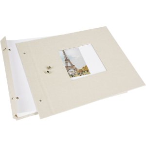 Goldbuch Album a vite Bella Vista grigio sabbia 30x25 cm 40 pagine bianche