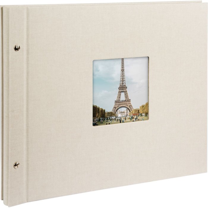 Goldbuch Album a vite Bella Vista grigio sabbia 39x31 cm 40 pagine nere