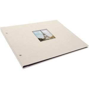 Goldbuch Album a vite Bella Vista grigio sabbia 39x31 cm 40 pagine nere