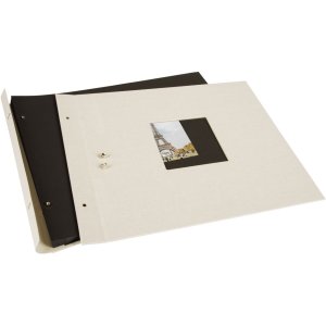 Goldbuch Album a vite Bella Vista grigio sabbia 39x31 cm 40 pagine nere