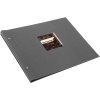 Album a vite Bella Vista grigio 39x31 cm pagine nere