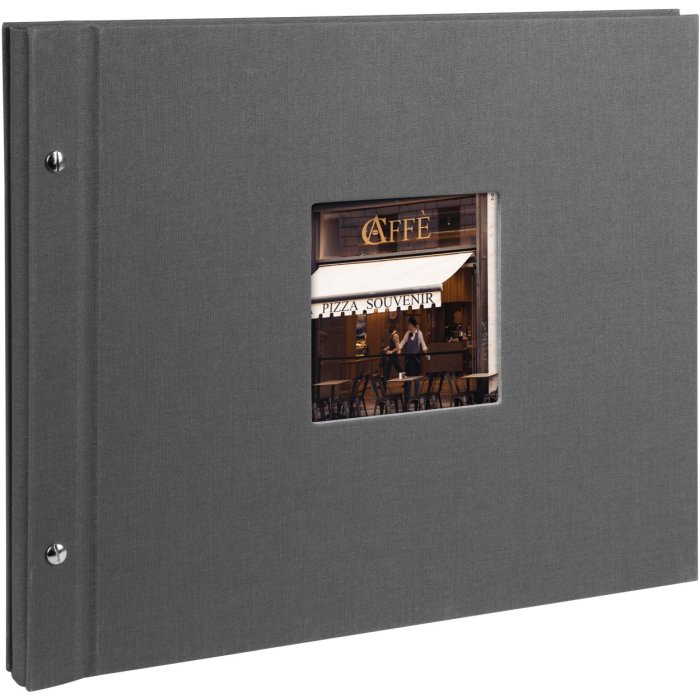Goldbuch Album a vite Bella Vista grigio 39x31 cm 40 pagine bianche