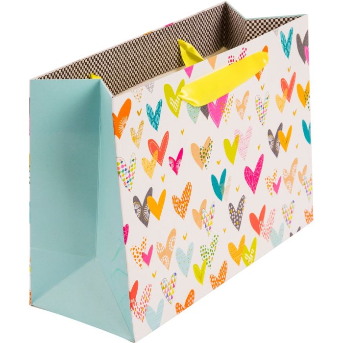 Borsa regalo Lots of Hearts 18 x 10 cm