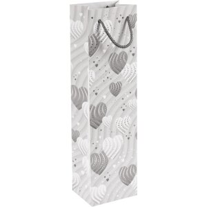 Borsa portabottiglie Silver Hearts 36 x 10,5 cm