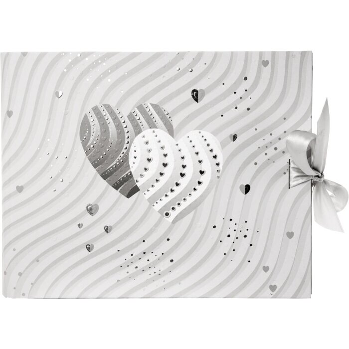 Album a spirale Goldbuch Guest Silver Hearts 29x23 cm 50 pagine bianche