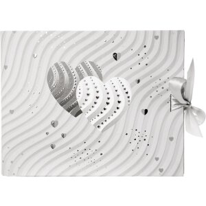 Album a spirale Goldbuch Guest Silver Hearts 29x23 cm 50...