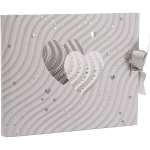 Album a spirale Goldbuch Guest Silver Hearts 29x23 cm 50...