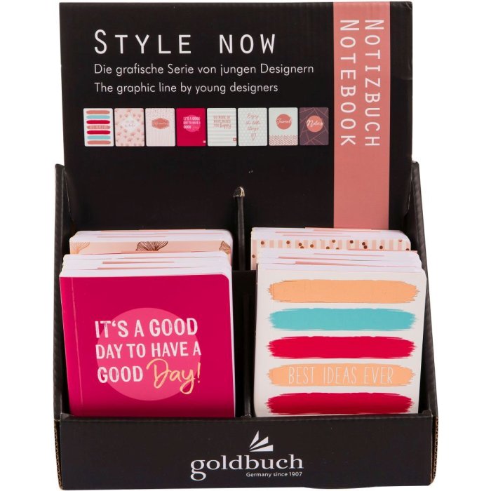 Quaderno Goldbuch DIN A6 bianco STYLE NOW assortito 11x16 cm 192 pagine punteggiate