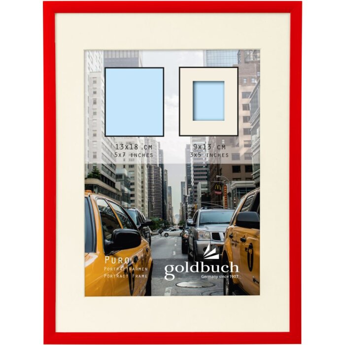 Cornice di plastica Puro 13x18 cm rosso