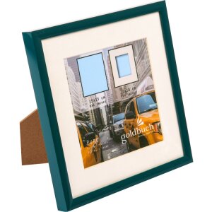 Cornice in plastica Goldbuch Puro petrol 15x15 cm con passe-partout 10x10 cm