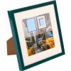 Cornice in plastica Goldbuch Puro petrol 15x15 cm con passe-partout 10x10 cm
