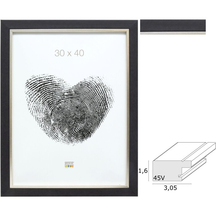 Cornice per foto in plastica grigia S45VF