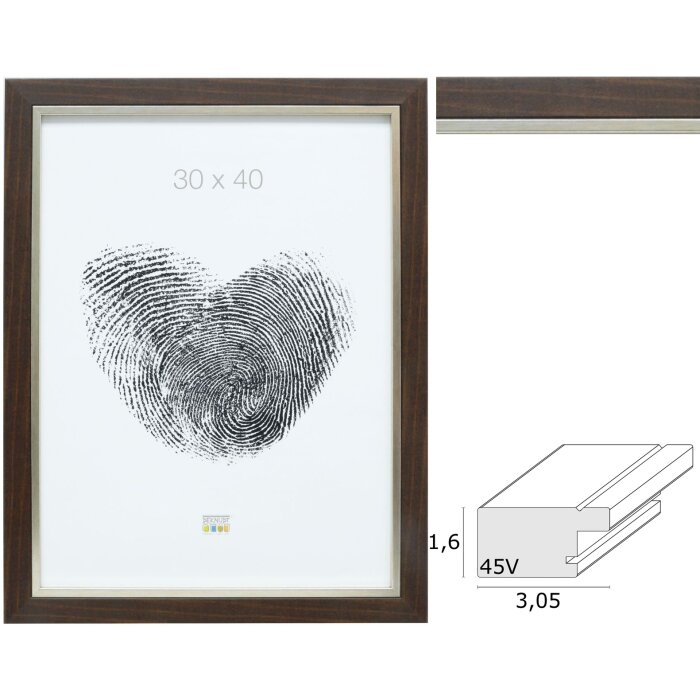 Cornice per quadri in plastica marrone S45VH
