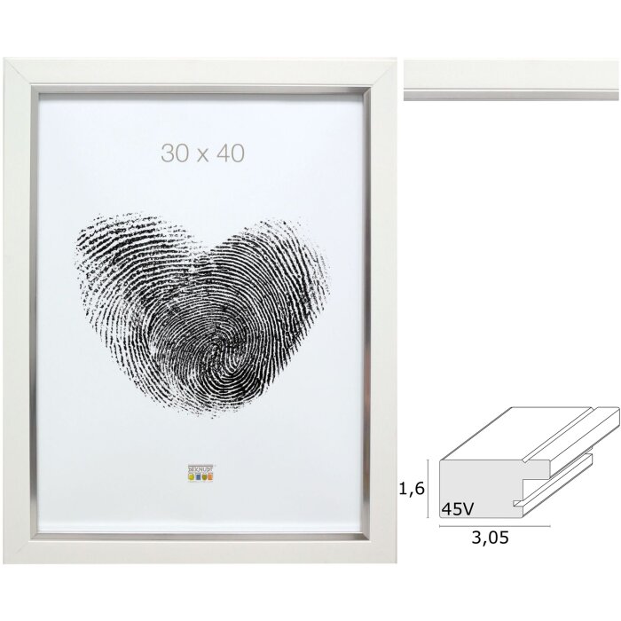 Cornice per foto in plastica bianca S45VK1