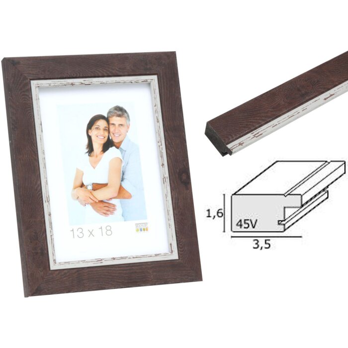Cornice Deknudt in plastica marrone S45VY2