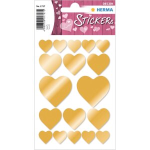 Herma decorazioni Sticker Hearts Gold