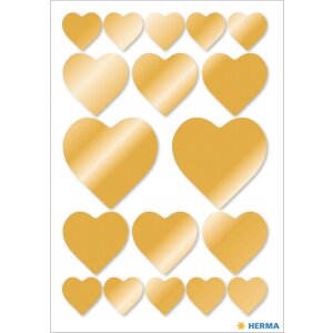 Herma decorazioni Sticker Hearts Gold