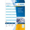 Etichette per nomi Herma SPECIAL, rimovibili, A4, 63,5 x 29,6 mm, a righe bianche e blu, in acetato di seta, stampabili