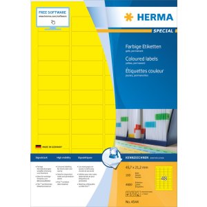 Etichette colorate Herma SPECIAL A4, 45,7 x 21,2 mm,...