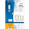 Etichette colorate Herma SPECIAL A4, 105 x 37 mm, carta gialla rimovibile opaca