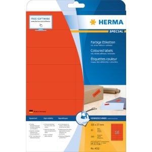 Etichette colorate Herma SPECIAL A4, 105 x 37 mm, carta...
