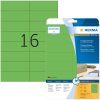 Etichette colorate Herma SPECIAL A4, 105 x 37 mm, carta verde rimovibile opaca