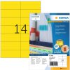Herma etichette colorate speciali a4, 105 x 42,3 mm, giallo, adesivo permanente
