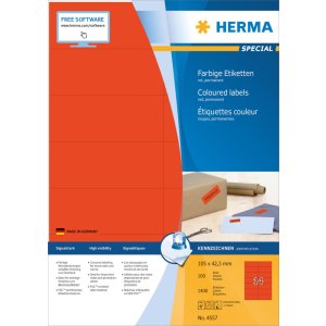 Etichette colorate Herma SPECIAL A4, 105 x 42,3 mm,...