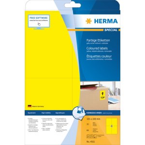 Etichette colorate Herma SPECIAL A4, 105 x 148 mm,...