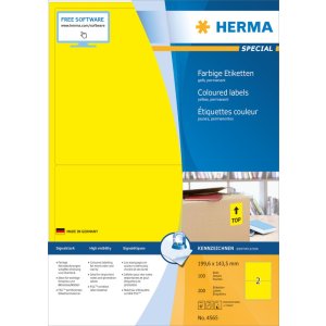 Etichette colorate Herma SPECIAL A4, 199,6 x 143,5 mm,...