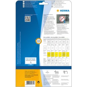 Etichette Herma SPECIAL in pellicola resistente alle intemperie A4, Ø 30 mm, bianco, adesivo estremamente forte, rimovibile