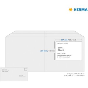 HERMA SPECIAL Etichette in pellicola trasparente opaca A4 resistente alle intemperie permanente