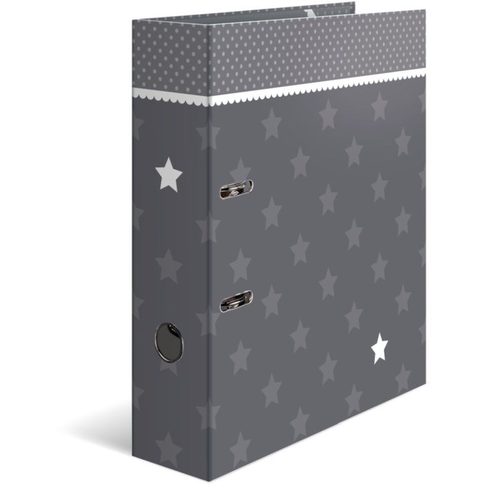 Cartellina Herma Motif A4 Stelle - Grigio con bordo