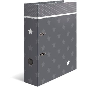Cartellina Herma Motif A4 Stelle - Grigio con bordo