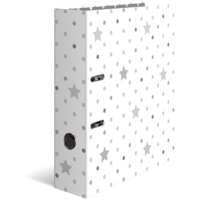 Cartellina Herma Motif A4 Stelle - Bianco con stelle grigie