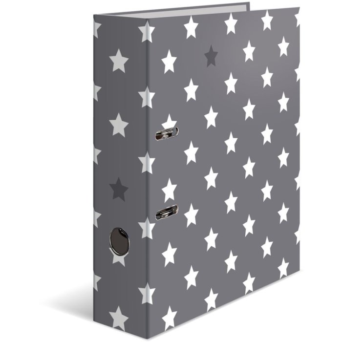 Cartellina Herma Motif A4 Stelle - Grigio con stelle bianche