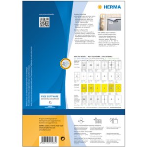 Herma SPECIAL etichette in film per esterni resistenti alle intemperie A4, 63,5 x 33,9 mm, bianco, adesione estremamente forte, estensibile