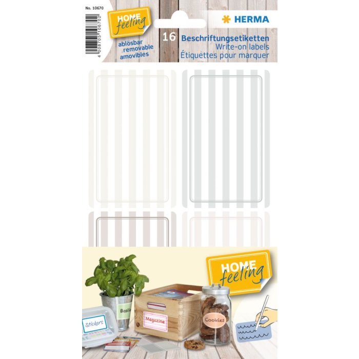 Etichette Herma HOME 52x82 mm grigio-marrone, rimovibili