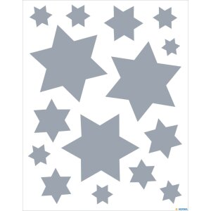 Herma DECOR Decalcomania per finestra Stelle Argento